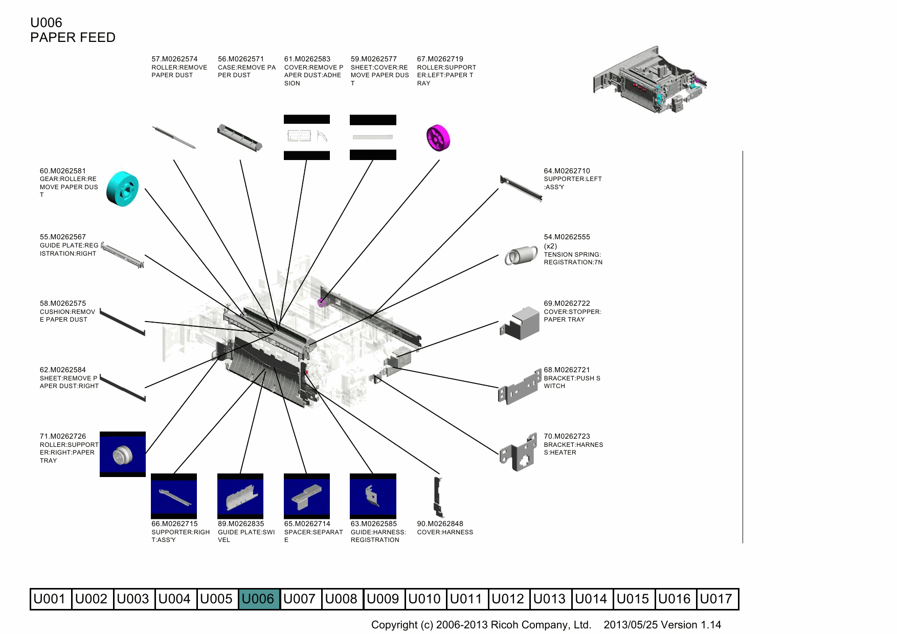 RICOH Aficio MP-C300 C400 M022 M026 Parts Catalog-6